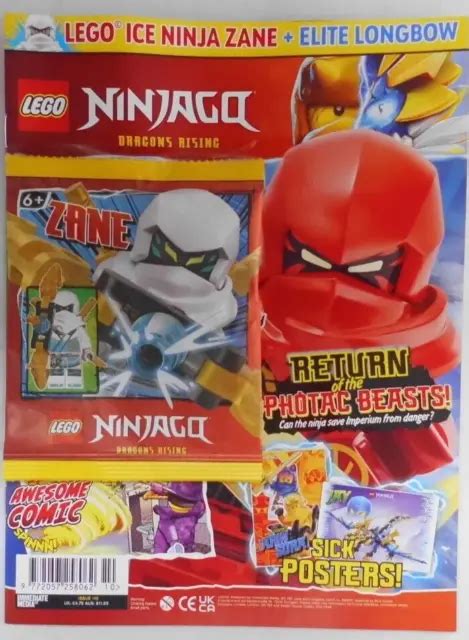 Lego Ninjago Magazine 110 2024 Ice Ninja Zane Minifigure Toy And Elite