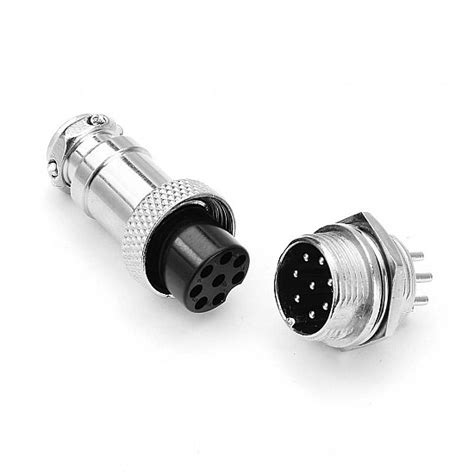 GX16 8 Pin Circular Aviation Socket Plug Male And Female Panel Connector