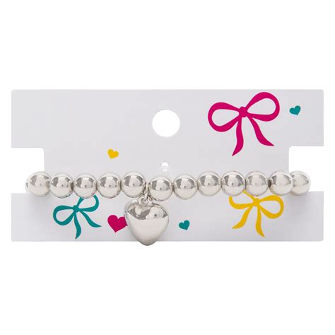 Five Below Silver Beaded Heart Bracelet | Hamilton Place
