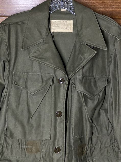 Vintage Ww2 Army Jacket Field Jacket M 1943 Green Siz Gem