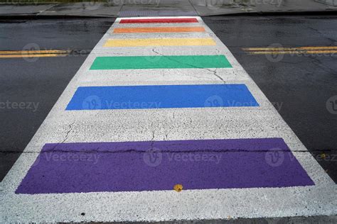 Rainbow Flag Pedestrian Crossroad 17366904 Stock Photo At Vecteezy