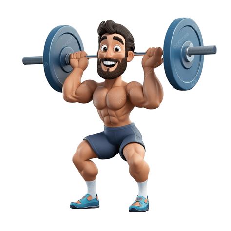 3d Sportsman Character Building Lower Body Strength With Barbell Squat