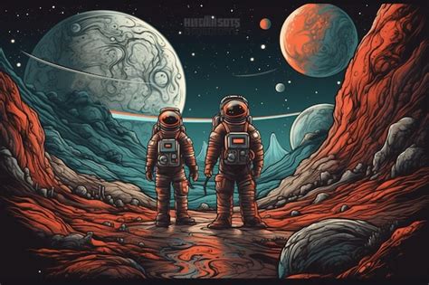 Premium Ai Image A Poster For The Band Mars And Mars Showing Two