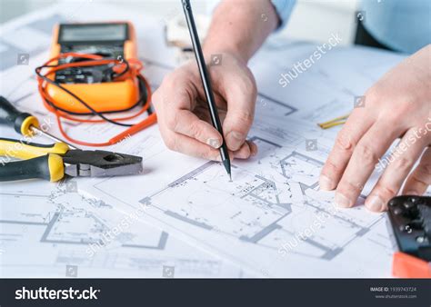electricity blueprint images stock  vectors shutterstock