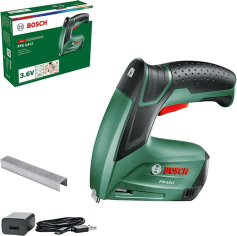 Bosch Cordless Staple Gun PTK 3 6 LI Integrated Rechargeable Battery