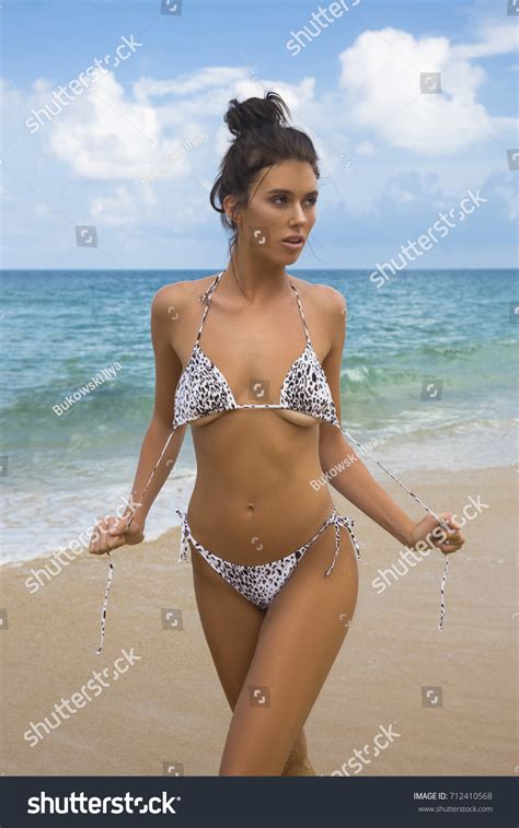 Beautiful Sexy Woman Bikini Posing On Stock Photo 712410568 Shutterstock