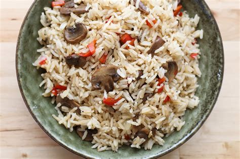 Mushroom And Pepper Rice Pilaf Barefeet In The Kitchen