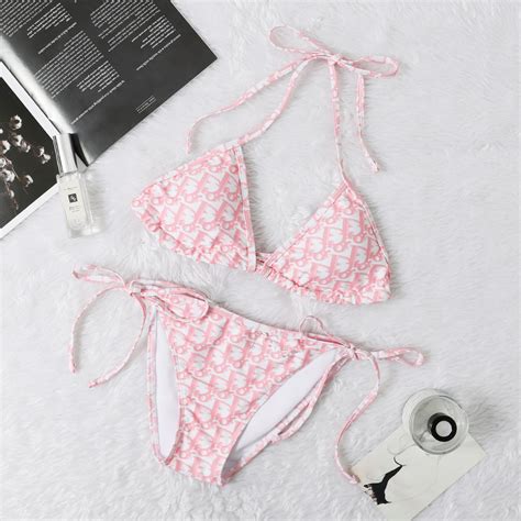 Two Piece Pink Cute Bikini Set Women Designer Bathing Suits Sexy Brand Bikini China Brand