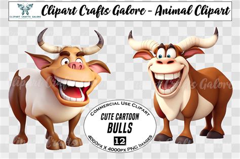 Cute Cartoon Bulls Graphic By Webmark Creative Fabrica