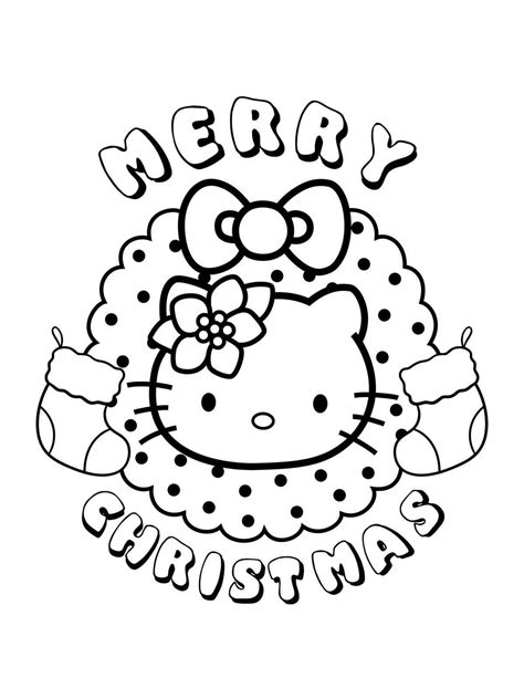 hello kitty coloring pages christmas 9
