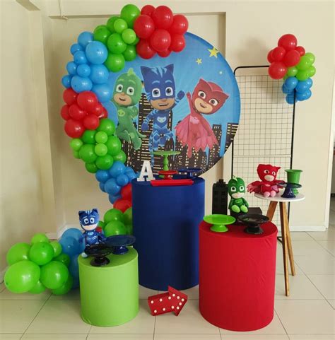 Decoração Pj Masks Simples E Barato - Decoração PJ Mask | Decoração pj masks, Decoração de aniversario ...