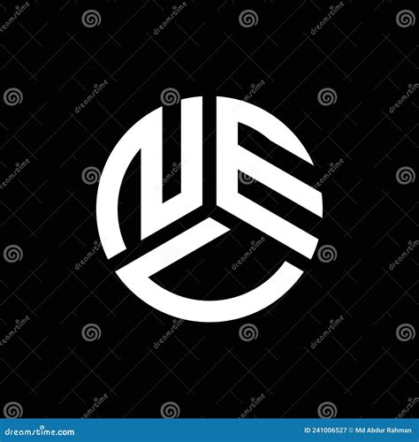 NEU Letter Logo Design on Black Background. NEU Creative Initials Letter Logo Concept Stock ...