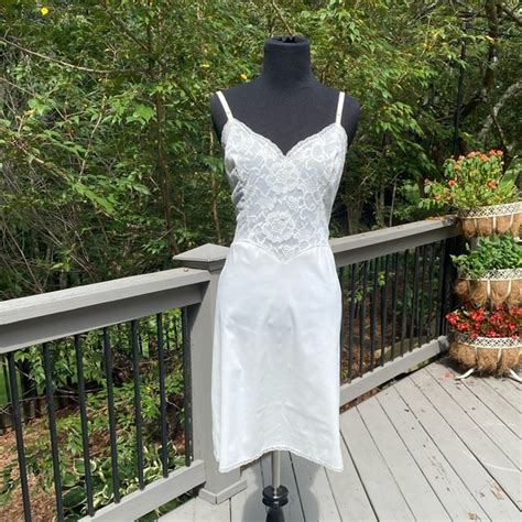 Vintage Intimates Sleepwear Vintage Cream Lace Cottagecore Slip Dress Lingerie Poshmark