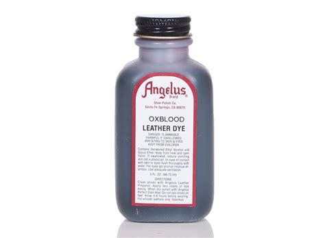 Angelus Dyes And Paint Oxblood 3oz Leather Dye Leather Paint And Dye