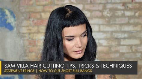 Statement Fringe How To Cut Short Full Bangs Youtube