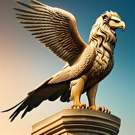 Craft an image that showcases the Griffin in its full grandeur
