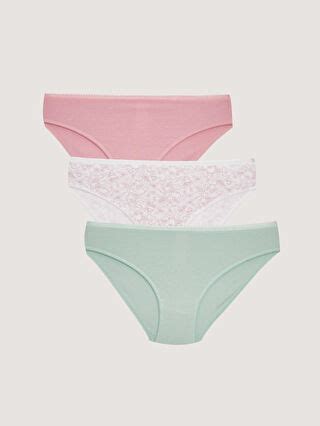 LİLA Desenli Bikini Külot lü Paket S Z GGX LCW