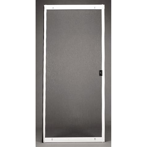 Shop RITESCREEN White Steel Sliding Screen Door (Common: 36-in x 80-in ...