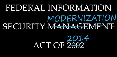 fisma  codifies  current federal security practices