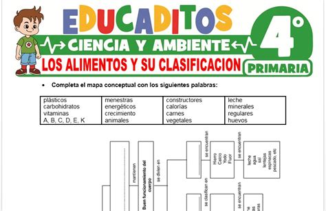 Los Alimentos Y Su Clasificaci N Para Cuarto De Primaria 6272 The