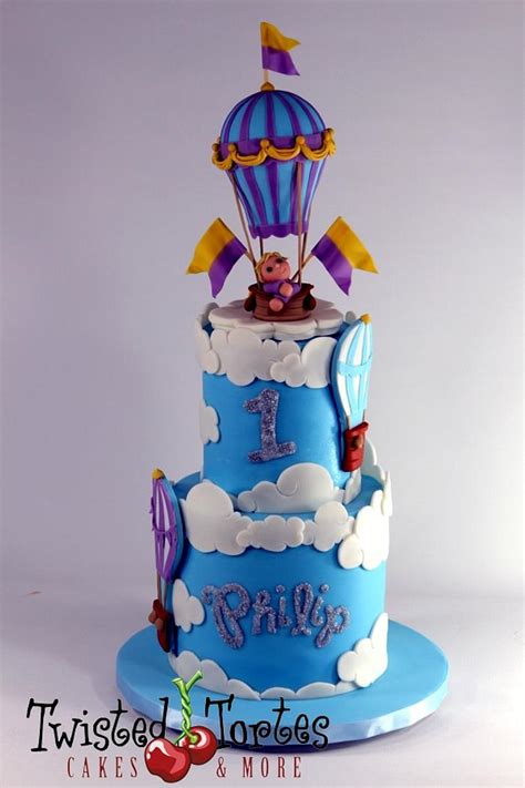 Hot Air Balloon Cake Decorated Cake By Twisted Tortes CakesDecor