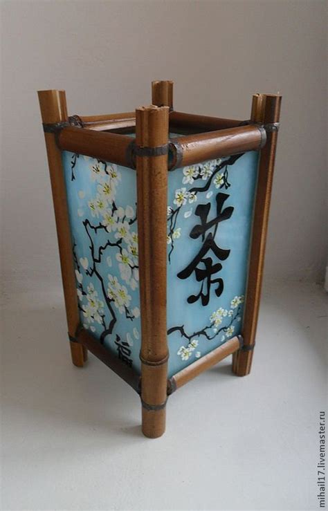 Подсвечник /светильник в китайском стиле из стекла и бамбука в интернет ...