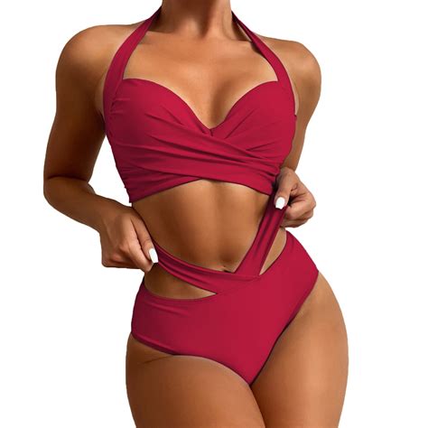 Daznico Swim Suits For Women 2024 Women Tow Piece Vintage Cross