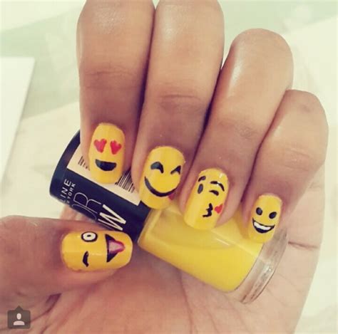 Emoji nail art nail art by Shailee - Nailpolis: Museum of Nail Art