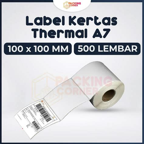 Jual Kertas Stiker Label Thermal Termal RESI BARCODE Print 100x100 100