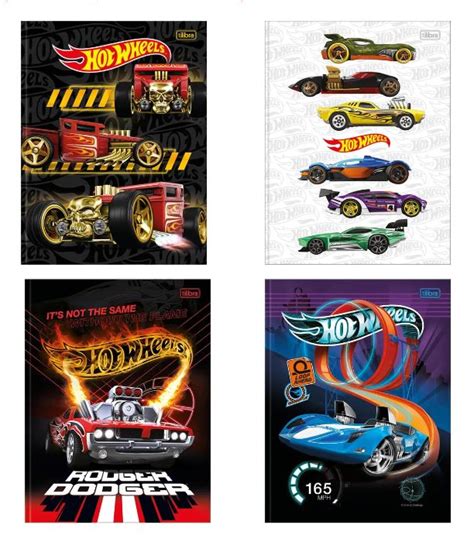 Caderno Brochura Universit Rio Hot Wheels Tilibra Folhas