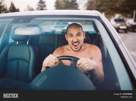Naked Man Car Traffic Image Photo Free Trial Bigstock