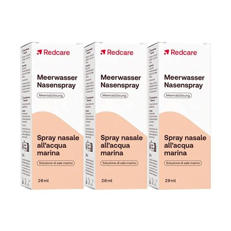 Redcare Spray Nasale Allacqua Marina Set Da 3 3x20 Ml Redcare