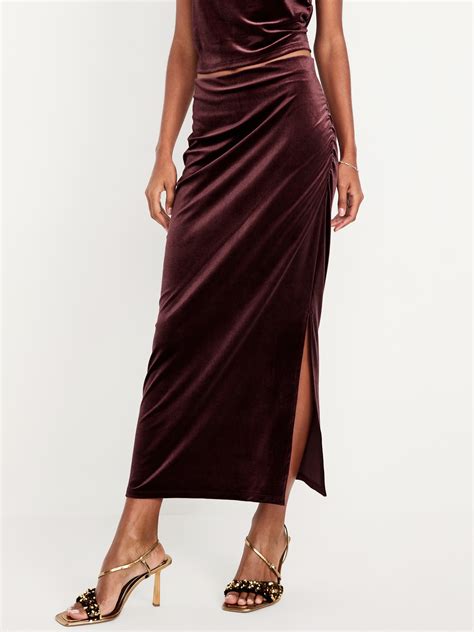 Velvet Maxi Skirt Old Navy