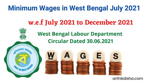 July 2021minimum Wages In West Bengal 2021 Arthikdisha