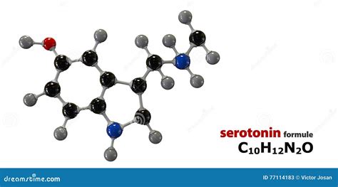 Molecule Of Hormone Serotonin Stock Illustration Illustration Of