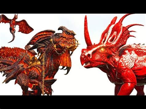 War Sub Dragon Vs Primal Fear Alphas Ark Dino Battle Youtube