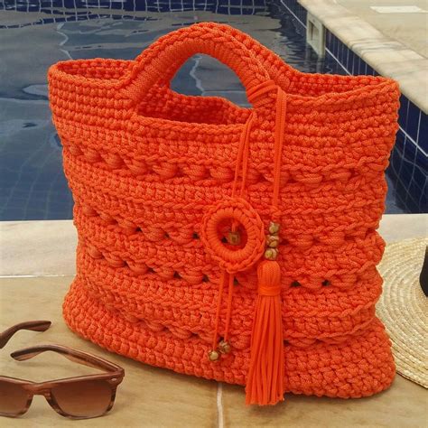 Bolsa De Praia Em Croche - Bolsa de praia em crochê | Bolsas, Bolsa de mão de crochê, Bolsa de praia