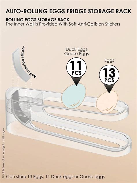 Prateleira De Armazenamento De Ovos Para Geladeira Rolamento