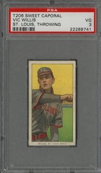 Lot Detail 1909 11 T206 White Border Vic Willis Throwing St Louis