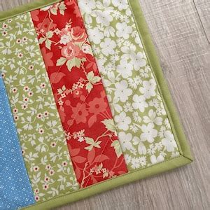 Handmade Quilted Casserole Hot Pad Scrappy Oversized Kitchen Potholder Etsy