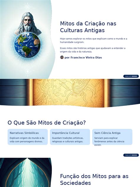 O Que São Mitos De Criação - Mitos de Criação nas Culturas Antigas | PDF | Mitologia grega ...