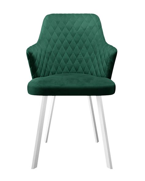 Стул DikLine 245 поворотный, К13 изумруд, ножки белые купить по цене 8 ...