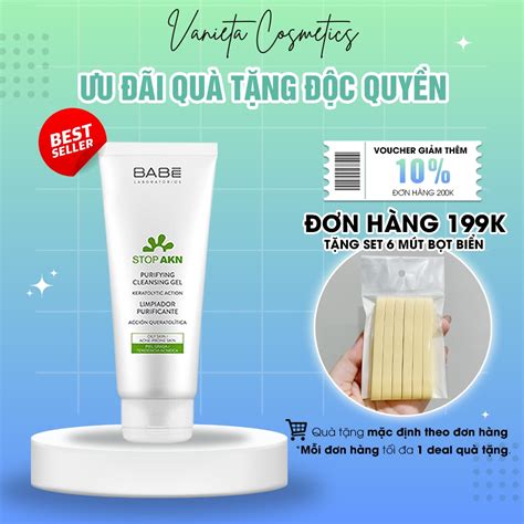 S A R A M T Babe Stop Akn Purifying Cleansing D Ng Gel D Nh Cho Da D U M N Dung T Ch Ml