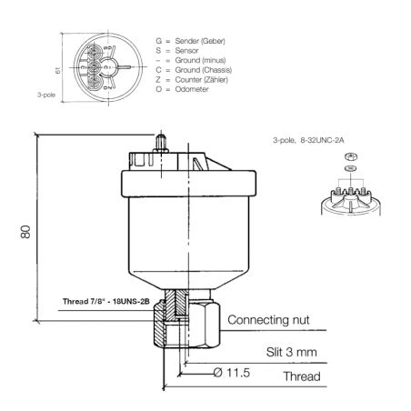 Vdo Generator Toeren Snelheid Sensor