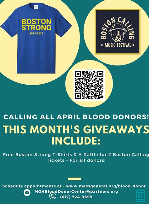 MGH Blood Donor Center April Events [04/04/23]