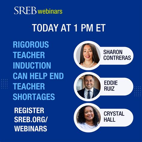 SREB - 🕑 Don't Miss our webinar TODAY at 1 P.M. ET Rigorous Teacher