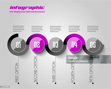 Infografikvorlagen Zur Darstellung Ihrer Daten Und Prozesse Stock