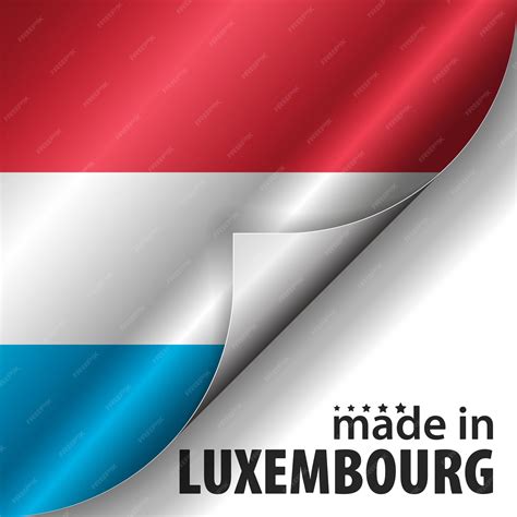 Premium Vector | Made in luxembourg graphic and label
