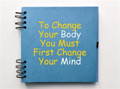 To change your body you must first change your mind. Inspirational and