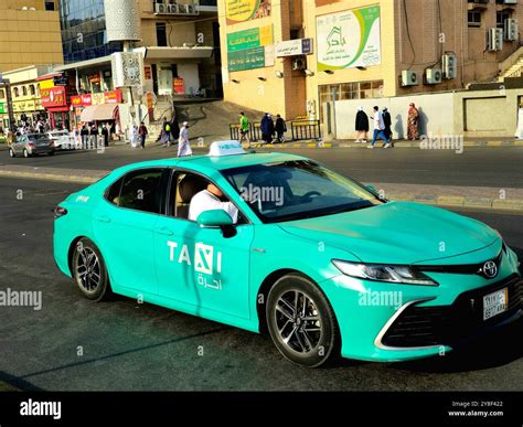 Mecca, Saudi Arabia, June 6 2024: Mecca Makkah Taxi, used to transport ...